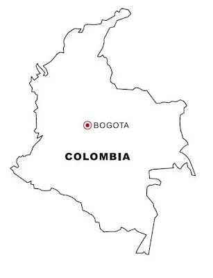 COLOREA TUS DIBUJOS: Mapa de Colombia para colorear