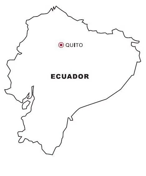 COLOREA TUS DIBUJOS: Mapa de Ecuador para colorear