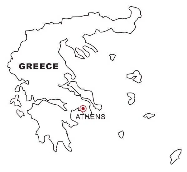 COLOREA TUS DIBUJOS: Mapa de Grecia para colorear