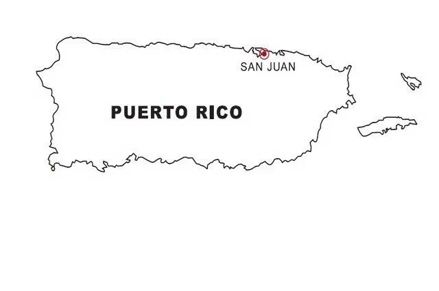 COLOREA TUS DIBUJOS: Mapa de Puerto Rico para colorear