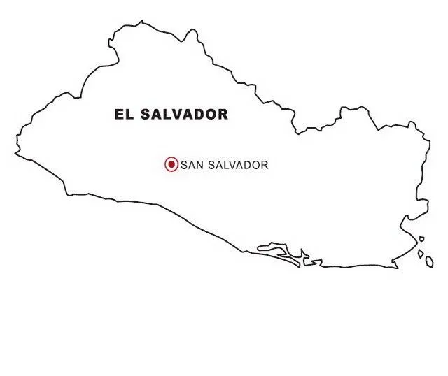 COLOREA TUS DIBUJOS: Mapa de El Salvador para colorear