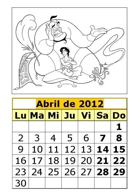 COLOREA TUS DIBUJOS: Mes de Abril 2012 para colorear