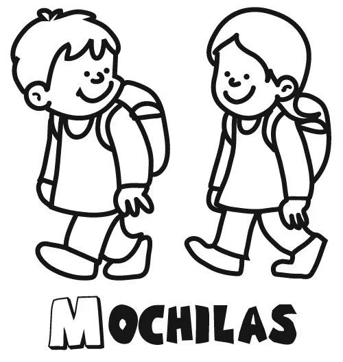 Niños con uniforme para colorear - Imagui