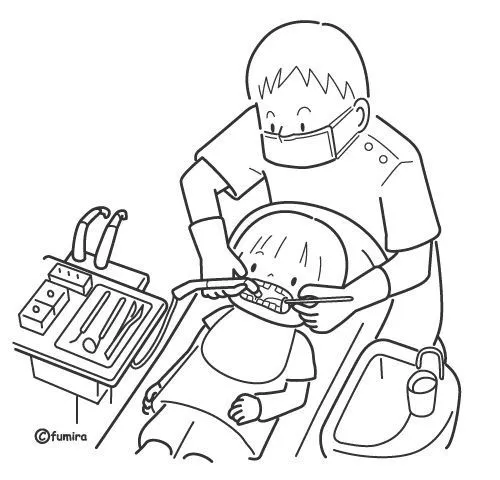 COLOREA TUS DIBUJOS: Odontologo para colorear