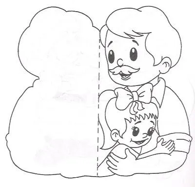 COLOREA TUS DIBUJOS: Padre e Hija para colorear y pintar