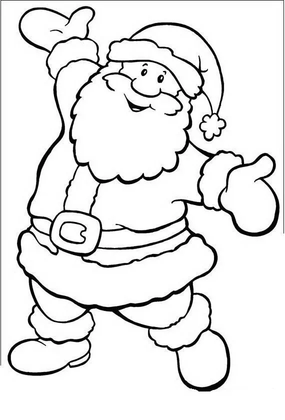 Papá Noel para colorear y pintar ~ Colorea el dibujos