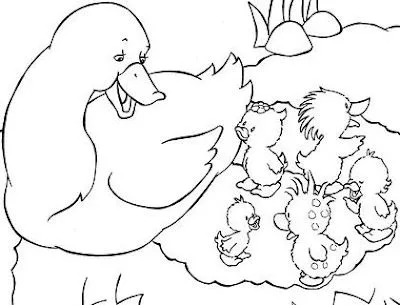 COLOREA TUS DIBUJOS: Patos para colorear