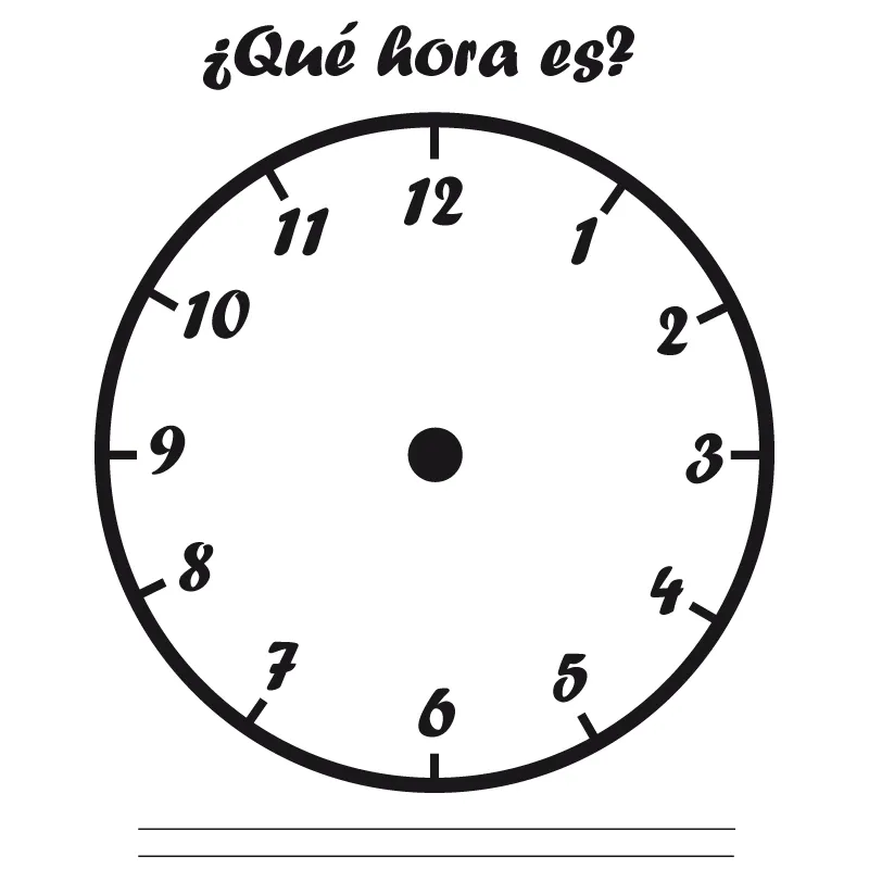 COLOREA TUS DIBUJOS: Plantilla de reloj para marcar las horas y ...