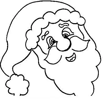 COLOREA TUS DIBUJOS: Rostro de Santa claus sonriendo para colorear ...