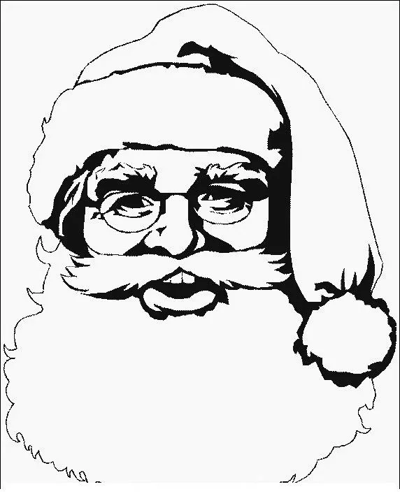 COLOREA TUS DIBUJOS: Rostro de Santa claus sonriendo para colorear ...