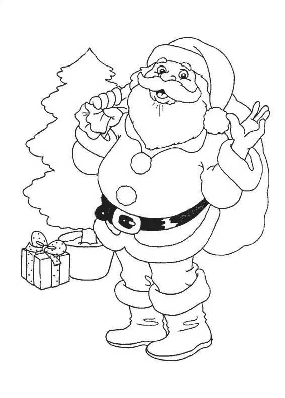 COLOREA TUS DIBUJOS: Santa Claus para colorear y pintar