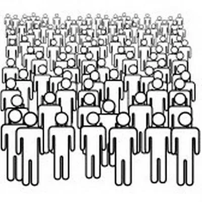 COLOREA TUS DIBUJOS: Silueta de muchas personas para colorear