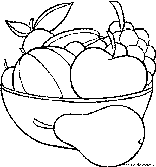 Colorear Alimentos 36 - Frutas | Frutas para colorear, Dibujos de frutas,  Dibujos frutas y verduras