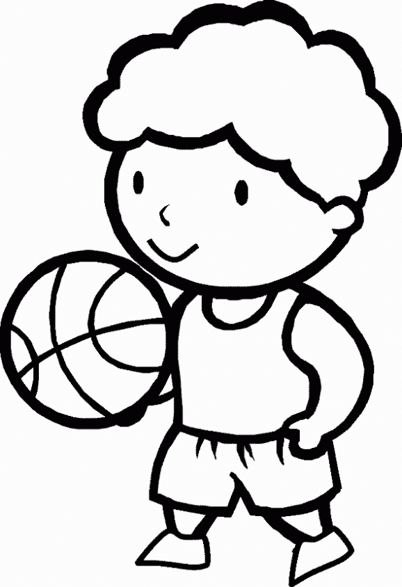 Dibujo de Baloncesto para colorear. Dibujos infantiles de ...