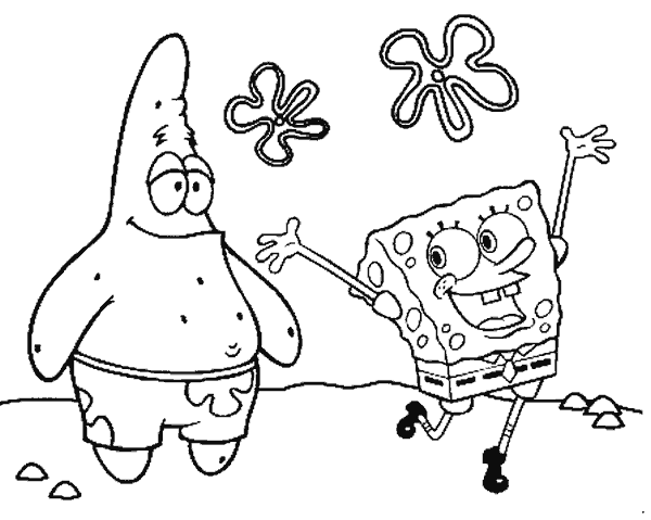  ... gratis dibujo para pintar y colorear de Bob Esponja y Patricio