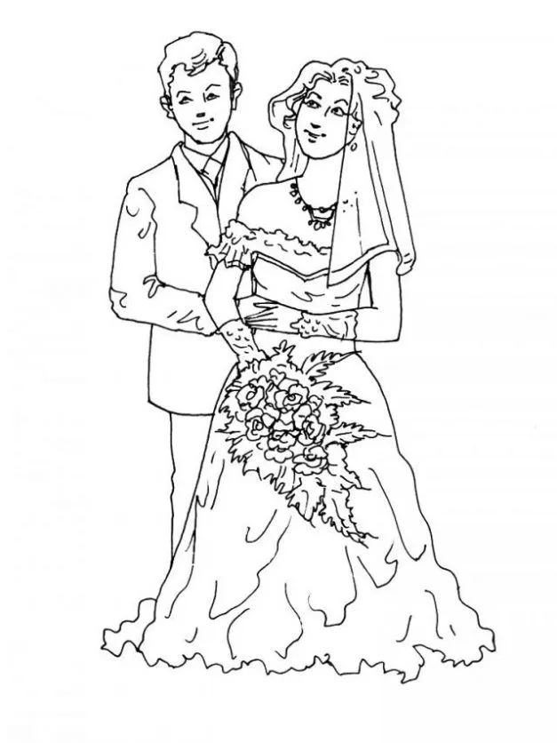 colorear-bodas-1-6-dibujos- ...
