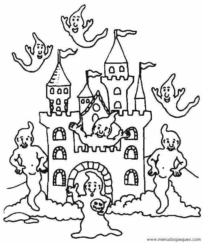 Colorear castillos encantandos 05 | Castillos, Halloween, Dibujos