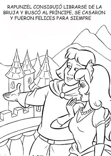 COLOREAR CUENTO RAPUNZEL