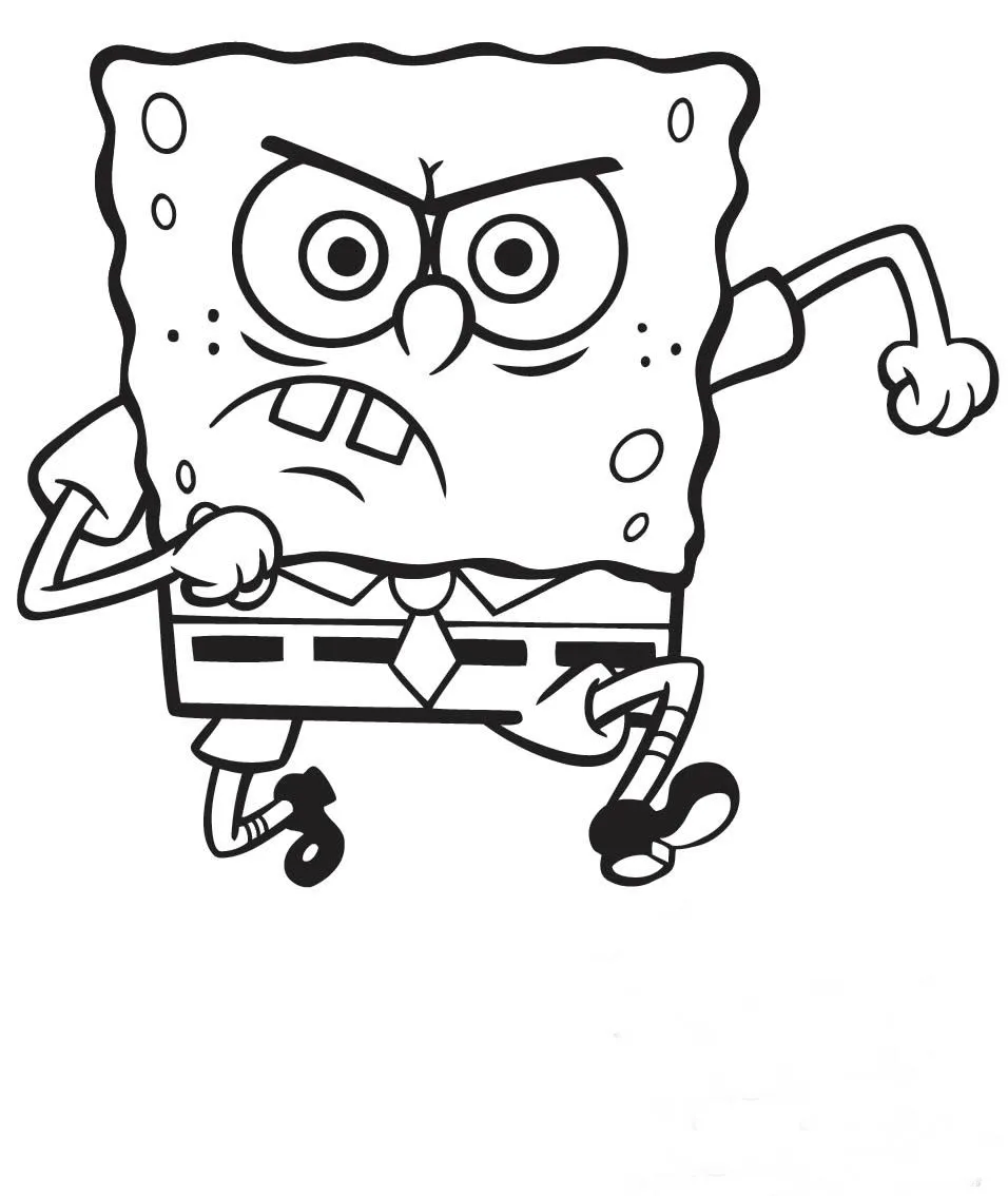 colorear y dibujar: colorear a bob esponja y amigos