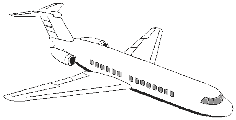 Colorear dibujo de avion | Dibujos para Colorear Gratis