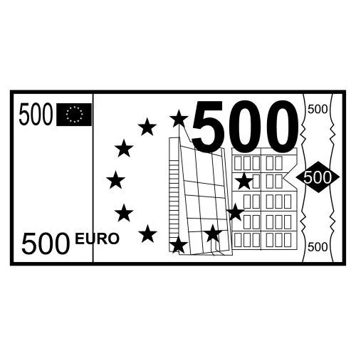 COLOREAR DIBUJOS DE BILLETES DE EUROS