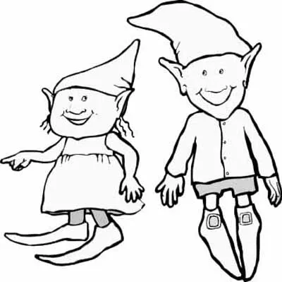 ... para colorear dibujos de navidad para decorar duendes navidad para