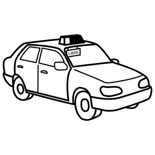 COLOREAR DIBUJOS DE TAXIS | Dibujos para colorear