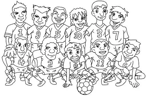 COLOREAR FUTBOL: COLOREAR EQUIPO DE FUTBOL