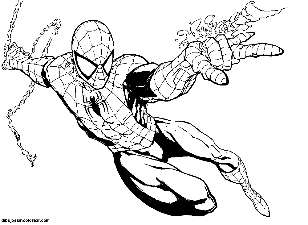 Colorear El Hombre Araña 4.