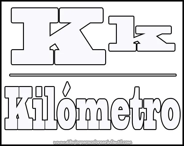 Colorear Lamina con Letras: Letra K ~ Dibujos para Colorear Infantil