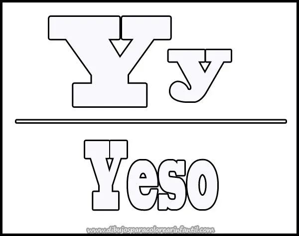 Colorear Lamina Con Letras Letra Y Dibujos Para Infantil Pictures