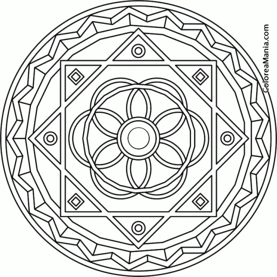 Colorear Mandala para la gratitud (Mandalas), dibujo para colorear gratis