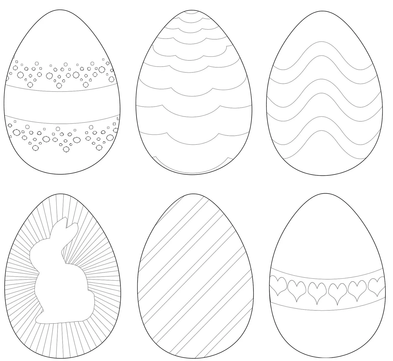 Dibujos para Colorear y Manualidades: Dibujos de huevos de pascua para ...