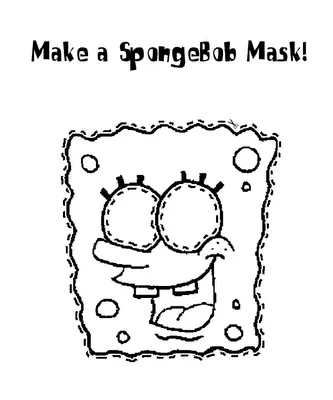  para Colorear y Manualidades: Máscara de bob esponja para imprimir ...