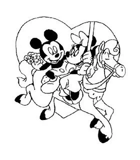  PARA COLOREAR DE MINNIE Y MIKEY MOUSE AL CABALLO DE LOS ENAMORADOS ...