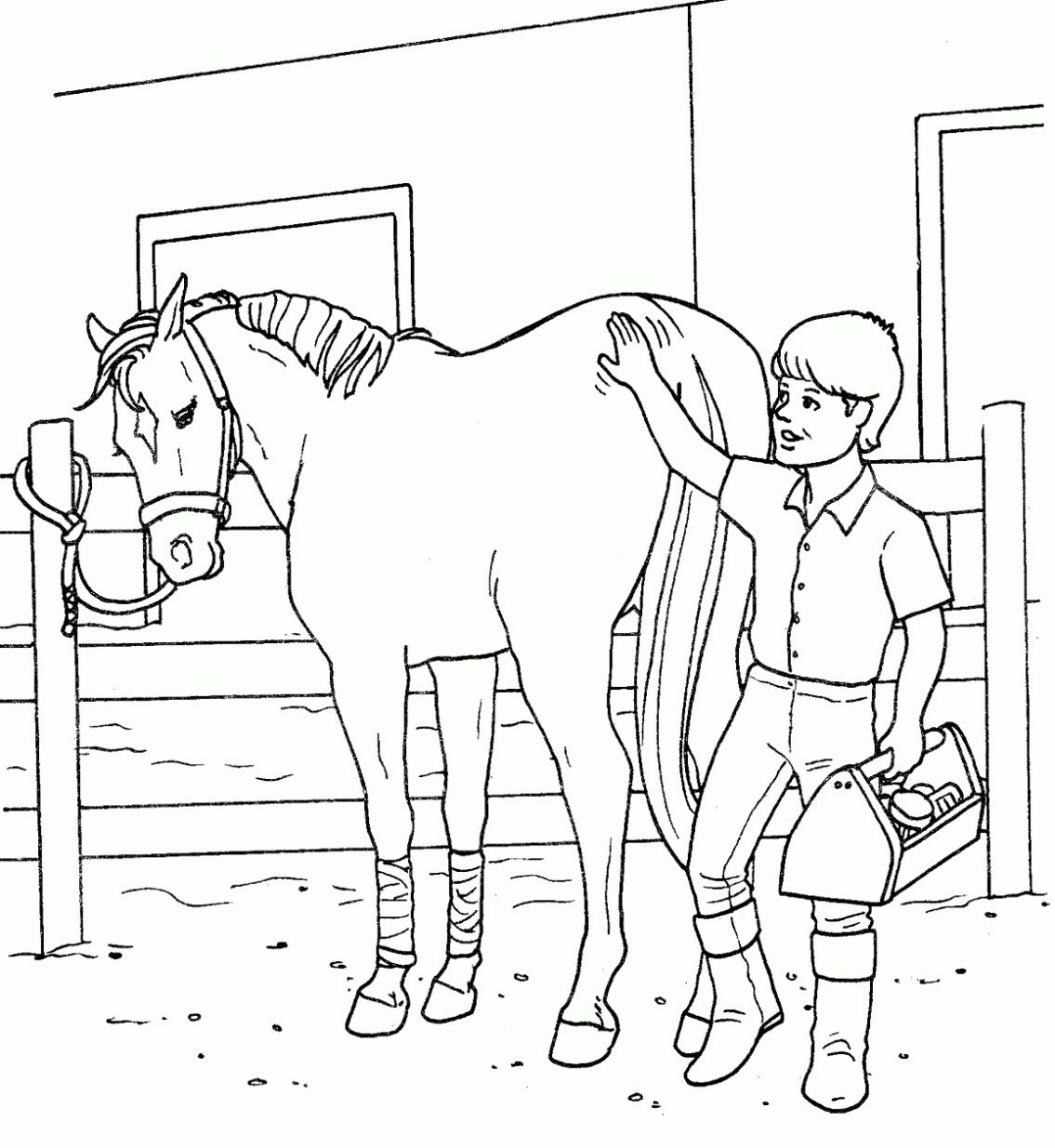 colorear-nino-granjero-dibujos ...