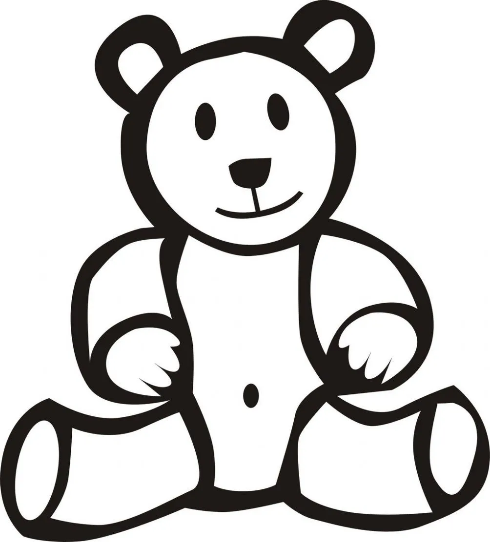 Dibujo de Oso de peluche para colorear. Dibujos infantiles de Oso ...