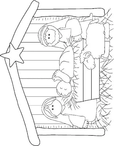 COLOREAR EL PESEBRE DIBUJOS DEL PESEBRE PARA COLOREAR