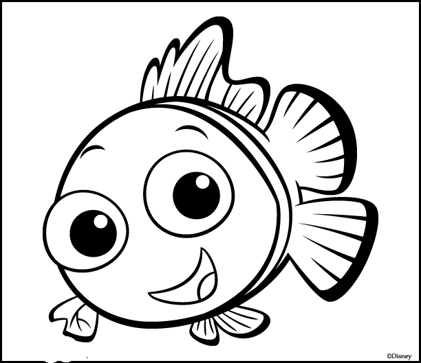 colorear y pintar dibujos: colorear amigos de nemo