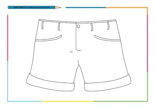 COLOREAR PRENDAS DE VERANO DIBUJOS ROPA DE VERANO