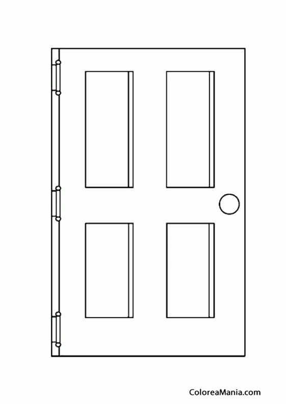 Colorear Puerta (El Salón), dibujo para colorear gratis