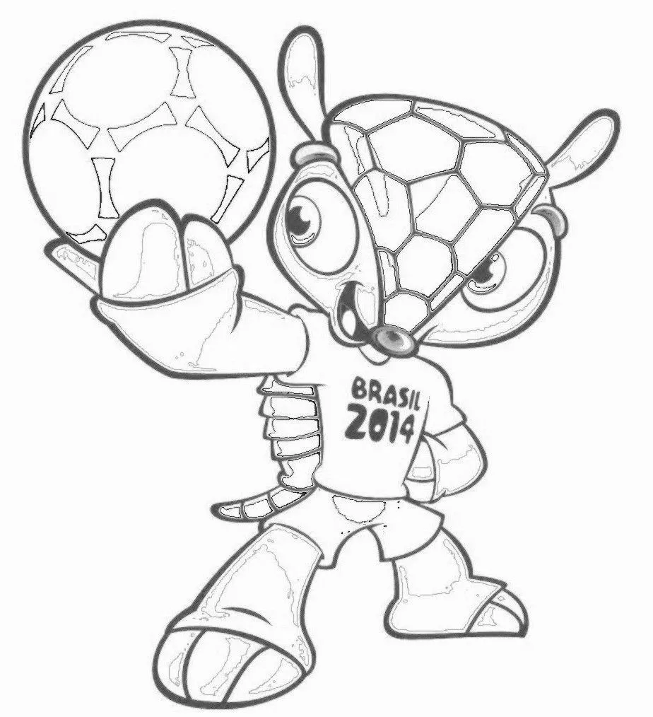 Colorear a "Tatú Bola" mascota del Mundial Brasil 2014 - Portal ...