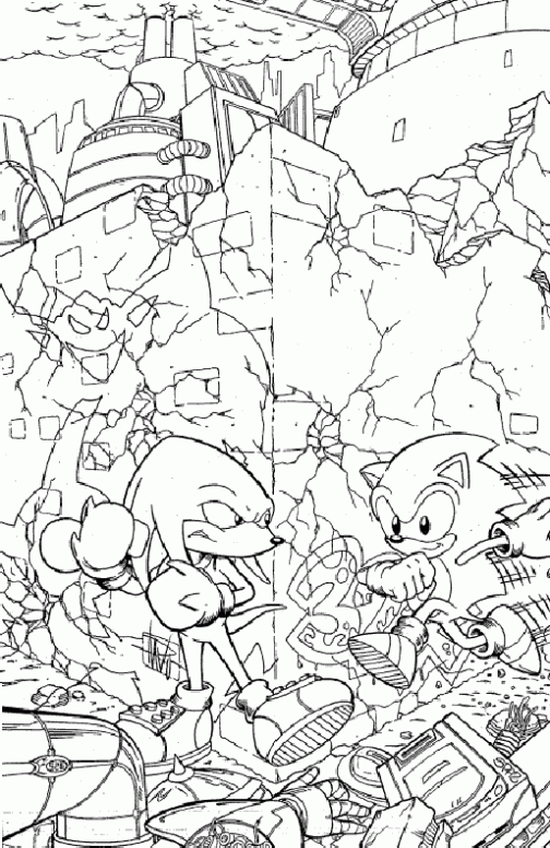 Dibujo de Sonic the Hedgehog para colorear. Dibujos infantiles de ...