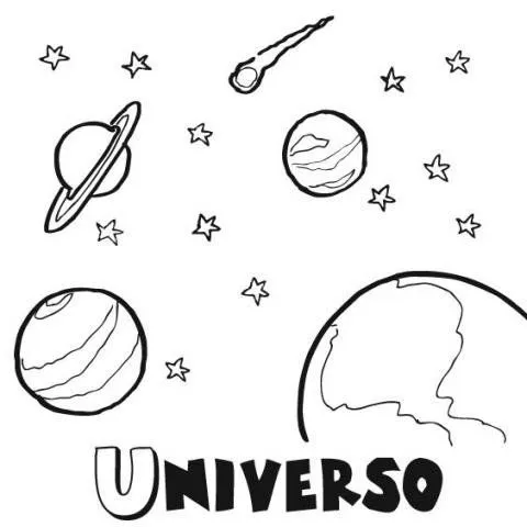 para colorear del Universo. Imágenes gratis