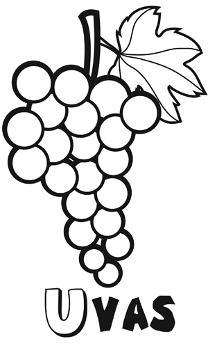 Dibujos para colorear de uvas - Imagui