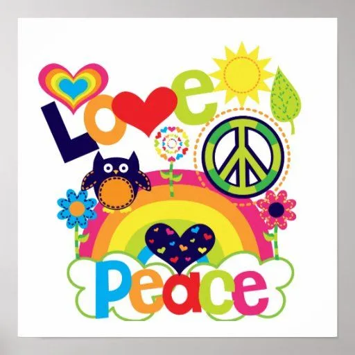 Bebé del amor y de la paz poster | Zazzle