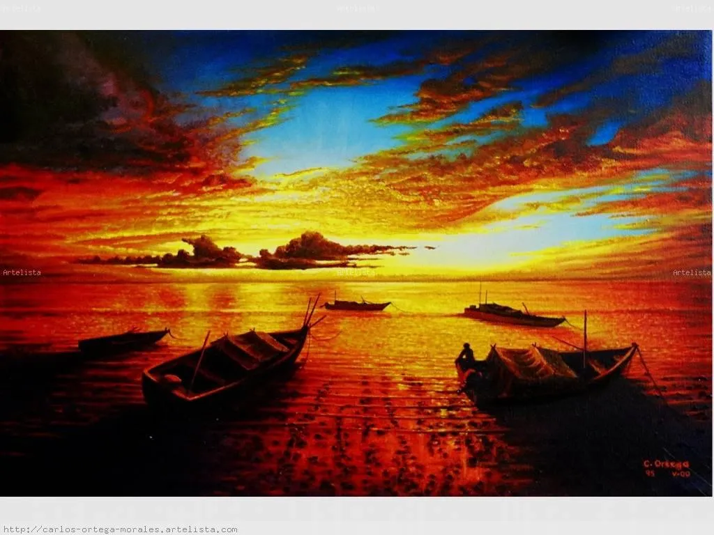 Los colores del atardecer Carlos Ortega Morales - Artelista.