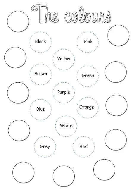 Colores en ingles para colorear - Imagui