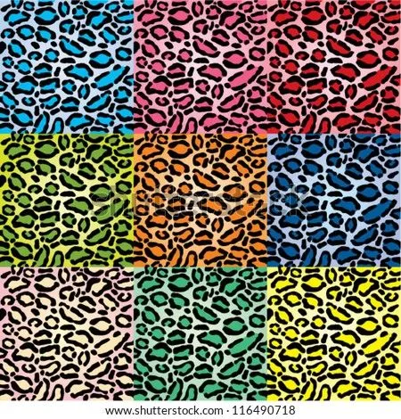 Colorful Leopard Print Stock Vector 116490718 : Shutterstock