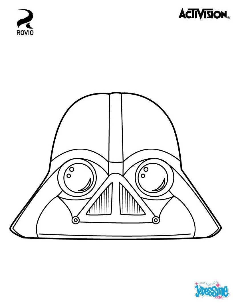 Coloriage ANGRY BIRDS - Dark Vador - Angry Birds Star Wars